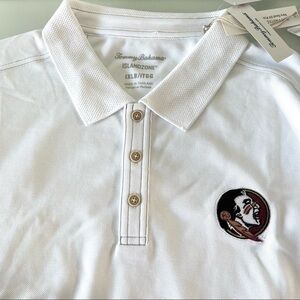 Tommy Bahama FSU Florida State white Emfielder polo shirt Sun UPF 30 Sz 1XLB
